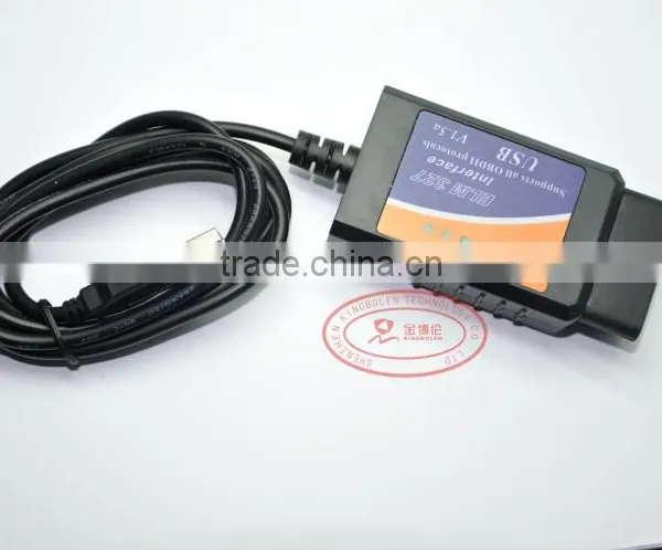 Wholesales OBD/OBDII Scanner ELM 327 Car Diagnostic Interface Scan Tool ELM327 USB Supports All OBD-II Protocols photo-2