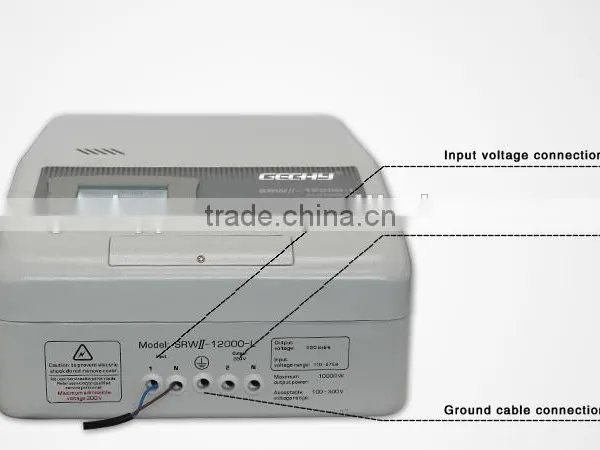 SRWII-12000-L Single Phase Wall Mounted LCD Display Relay Control Type Full Automatic AC Voltage Regulator/stabilizer/AVR photo-3