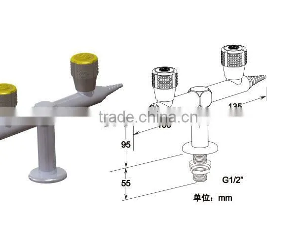 Two-way Deck Mounted Gas Tap/gas Valve