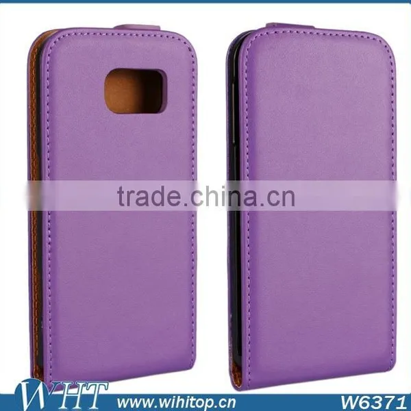 Genuine Leather Case for S6,Flip Leather Vertical Case for Galaxy S6 With Magnetic Buckle photo-6