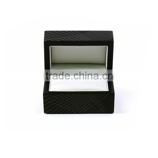 Wholesale Glossy Black Wood Jewellery Ring Boxes photo-4