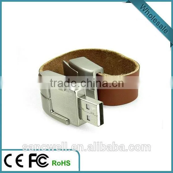 New Design Leather Bracelet USB Flash Drive photo-2