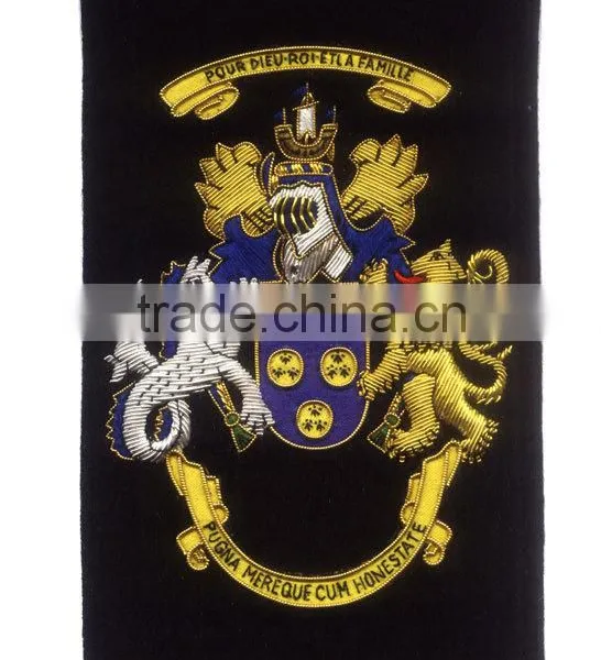 Bullion Embroidered Family Crest Badge | Blazer Badge Family Crests