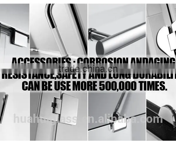 8mm 10mm Hinge Tempered Square Glass Shower Room photo-5