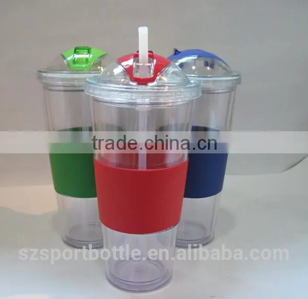 Eco Friendly Feature Straw Top Portable Changeable Insert Paper Travel Mug