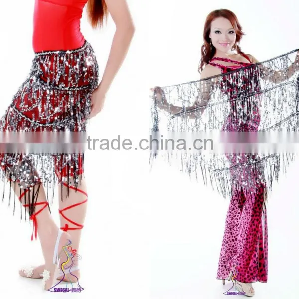 SWEGAL Wholesale Belly Dance Hip Scarves,belly Dance Hip Belt,turkish Belly Dance Costume SGBDJ13071