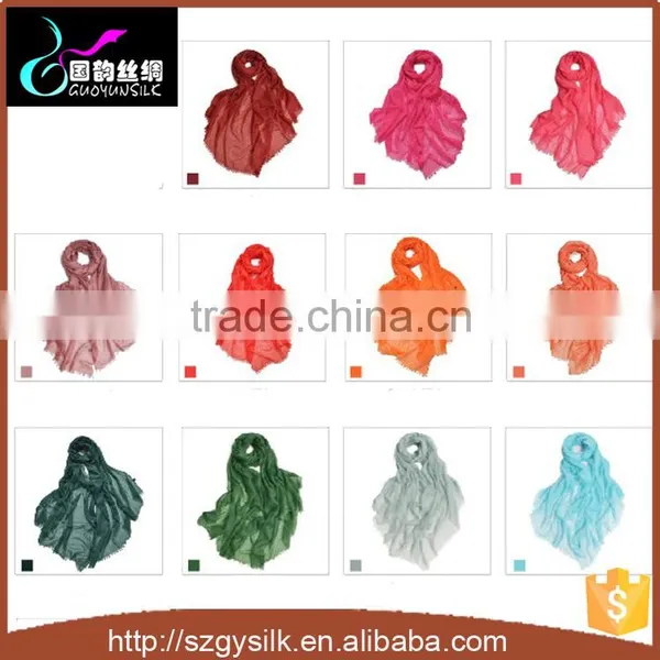 Hand Made 100% Cashmere Scarf in Solid Color