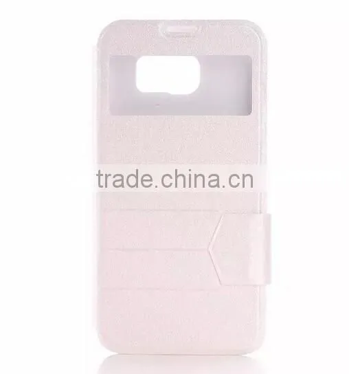 Factory Wholesale Flip Stand Window PU Leather Case For Samsung Galaxy S6 photo-5
