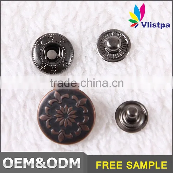 Custom Logo Washable Nickel-Free Fashion Metal Button for Jeans photo-3