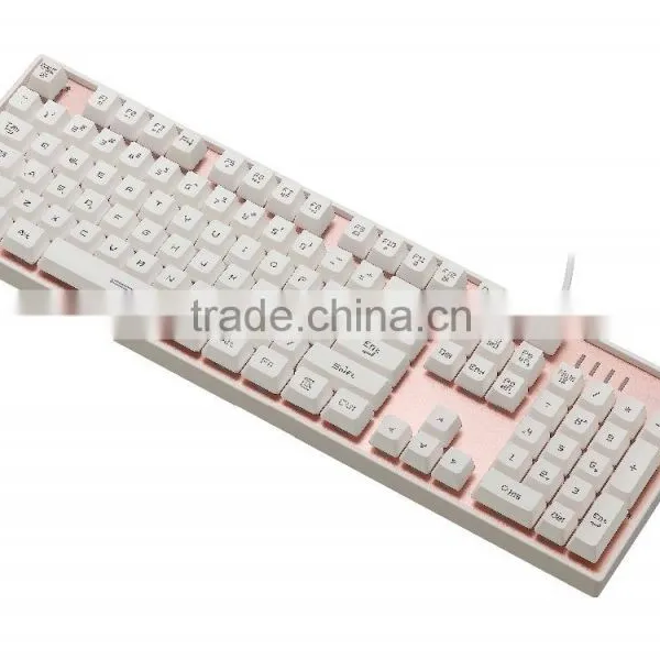 2016 New LED Illuminated Gaming Keyboard,Three Adjustable Color Backlit Keyboard With Aluminium Alloy Top Cover photo-2