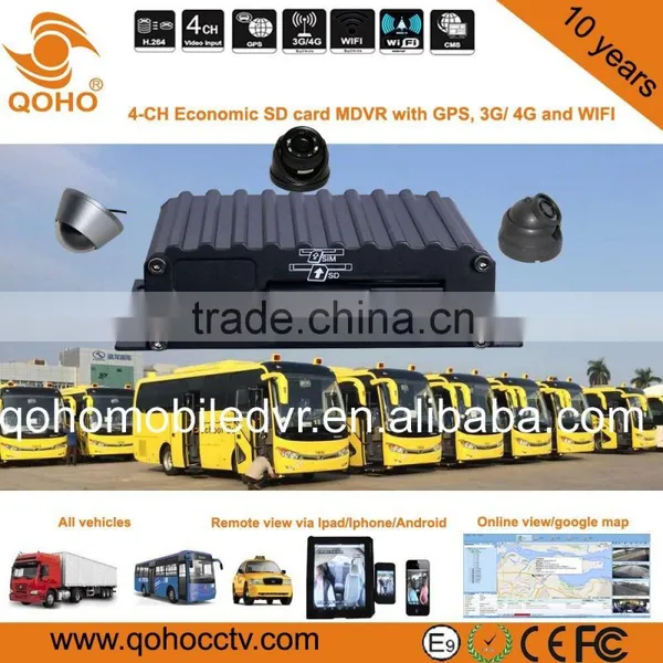 Single 4-CH SD Mobile DVR With 3G GPS For Subways , Taxi , Car photo-5