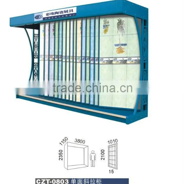 one-side cable-stayed display cabinet