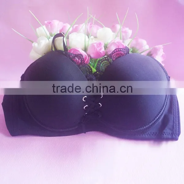 Young Girls Underwear Bra Sets Simple Smooth Comfortable Lingerie Suits Women Lace Bra Sexy Solid Bra Brief Set photo-4
