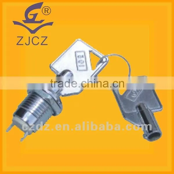 Metal 19mm Key Lock Switch On/off Zinc Alloy,19mm Key Lock Switch for Slot Machine photo-4