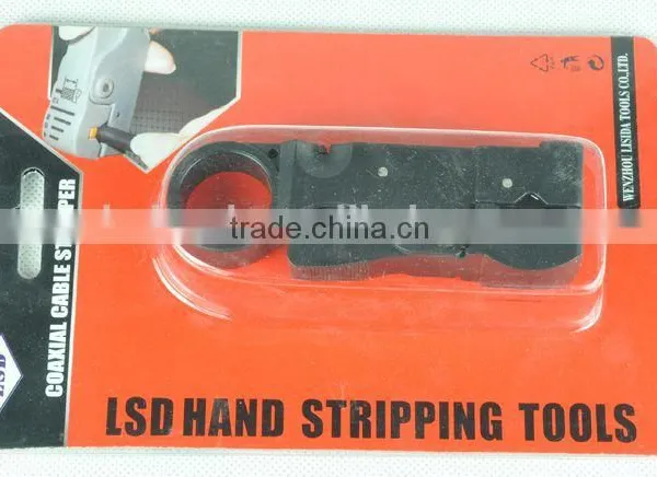 LSDbrand Mini Cable StripperLS-312B Wire Cable Stripper for RG58/RG59/RG62/3C/4C Cable Black Round Wire Stripper photo-2