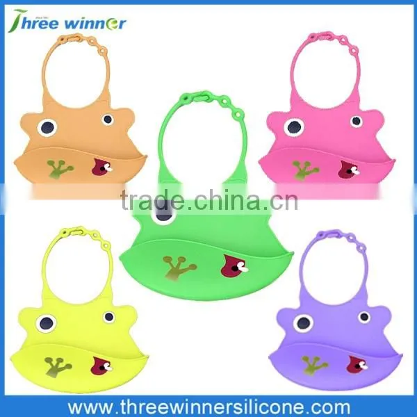 FDA Grade Washable Colorful Silicone Cute Factory Wholesale Baby Bib photo-5