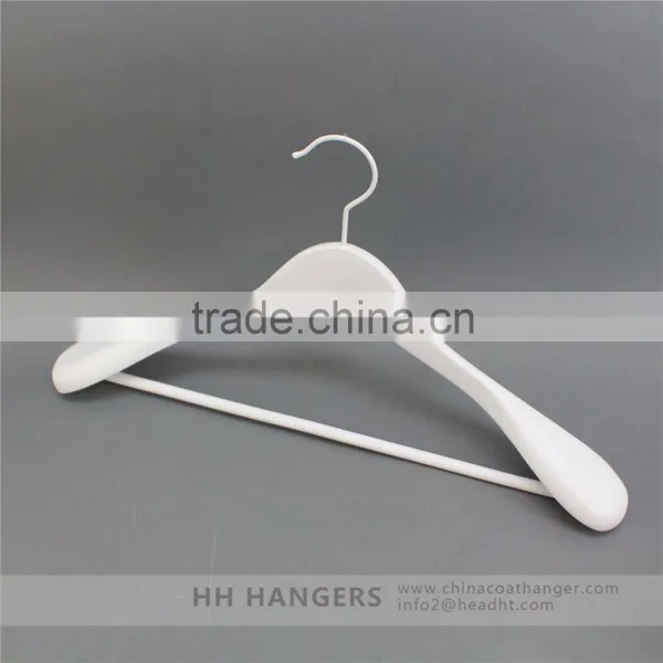 Large Shoulder White/black Vintage for Suit Wooden Garment Hanger photo-4
