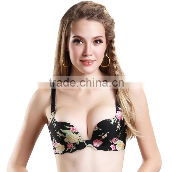 Latest Fashion Cup Shape One Piece Seamless Printing Bra photo-4