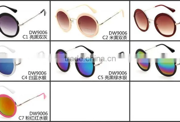 YWGX Past FDA CE UV400 Test Reminiscent Colorful Pattern Best Round Classic Sunglasses photo-6