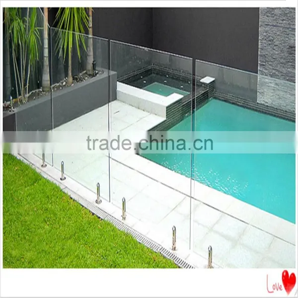 Frameless Glass Fence/handrails With Tempered Glass Fence Panel for Swimming Pool photo-2