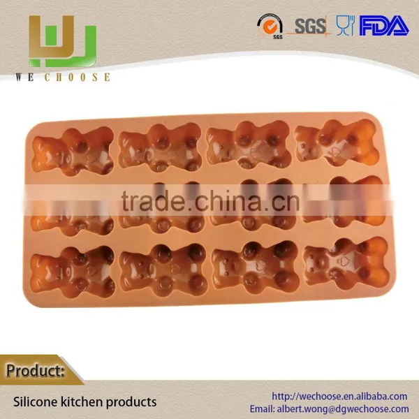 DIY Silicone Bakeware Lovely Bear Shapedchocolate Mold Cake Mold Candy Mold Ice Cube Trays for Promotion photo-2