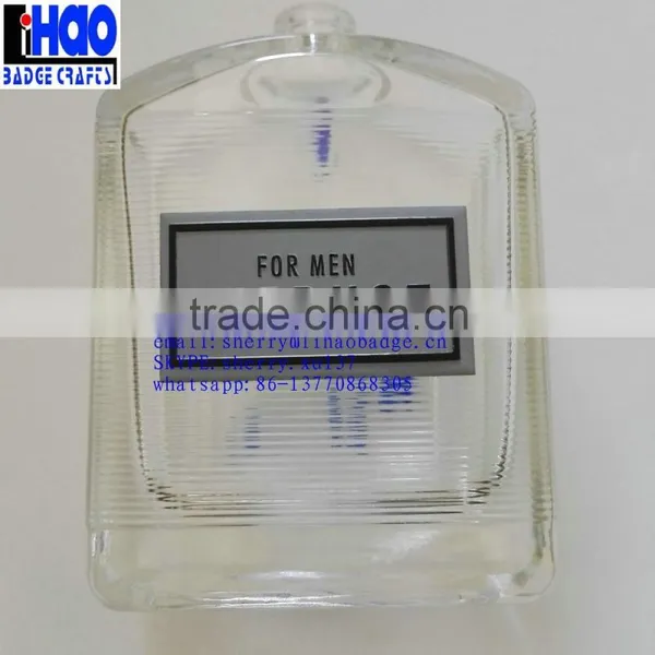 Custom Metal Logo Aluminum Metal Perfume Bottle Label Sticker photo-5