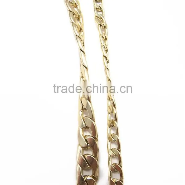 Gold Metal Flat Link Decorative Chain photo-3