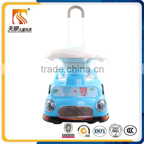Funny Rocking Toy Car Electric Swing Toy Car for Kids Electric Car With Adult Pushbar photo-5