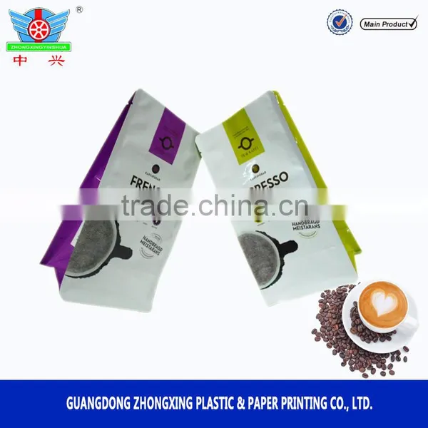 Hot Sell Coffee Packaging Square Flat Bottom Plastic Side Gusset Box Bag photo-4