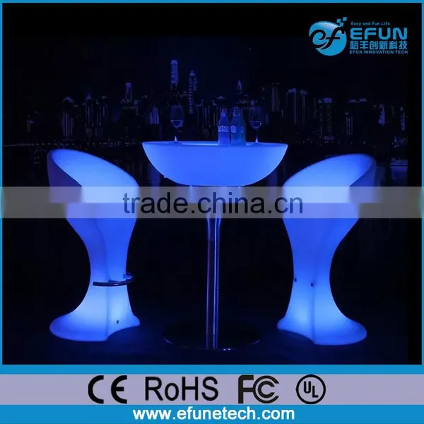outdoor/indoor led cocktail table and chair,high top bar tables and chairs