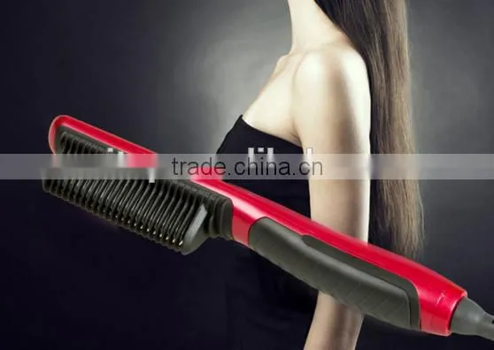 Fashion Professional Natrual Hair Straightener Brush Electric Hair Comb photo-4