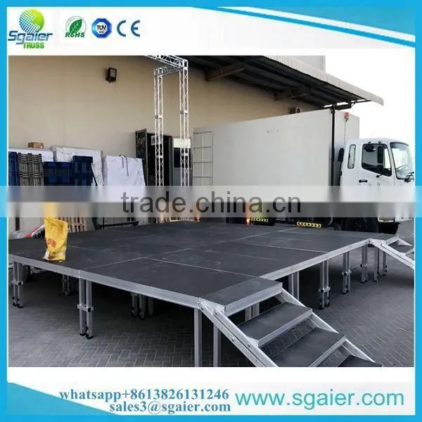 Modular Square Stage With 4 Steps Stairs With Square Legs photo-5