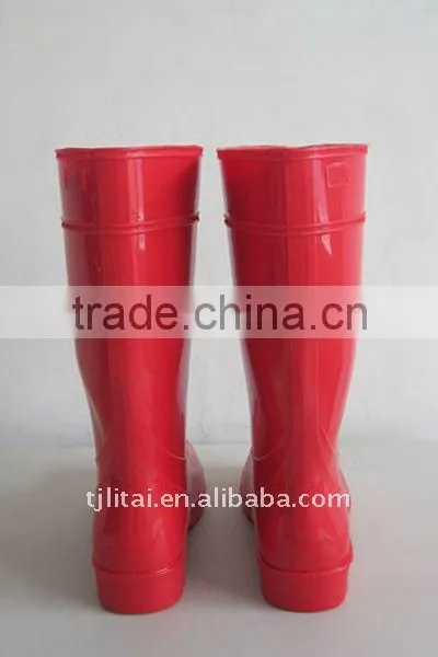 Custom Logo Fashion Sexy Pvc Transparent Rain Boots Wholesale photo-3