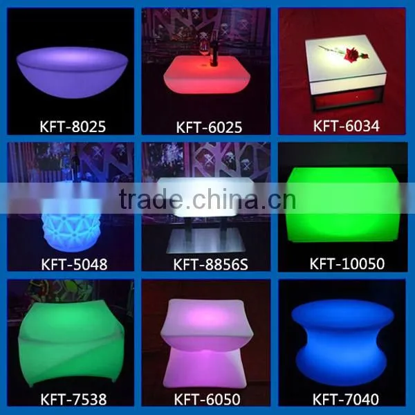 LED Lighting Plastic Coffee Table With rc Control and Battery AC Adapter Watorproof IP65 photo-6