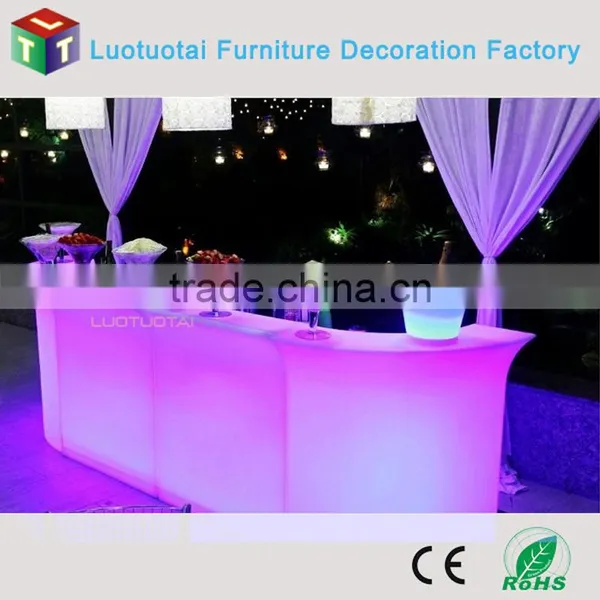 112CM High Rechargeable Illuminated Hotel Club PE Plastic LED Bar Counter LTT-BC07A photo-5