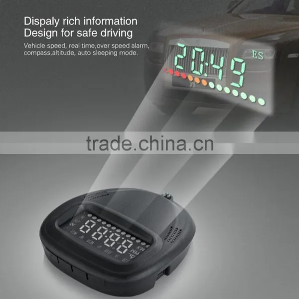 2016 Hot Sale Universal GPS HUD A1 Head Up Display Car OBD2 Speedometer KMH MPH Overspeed Alarm For All Cars photo-2
