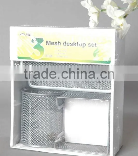 Mini Office Stationery Set (pen Holder+letter Sorter+memo Holder) photo-3