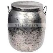 Copper Side Table Hammered by Indian Artisan photo-3