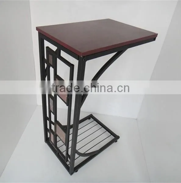 Geometric Design Tabletop Nightstand TV Book Tray Furniture Side Sofa End Table photo-4