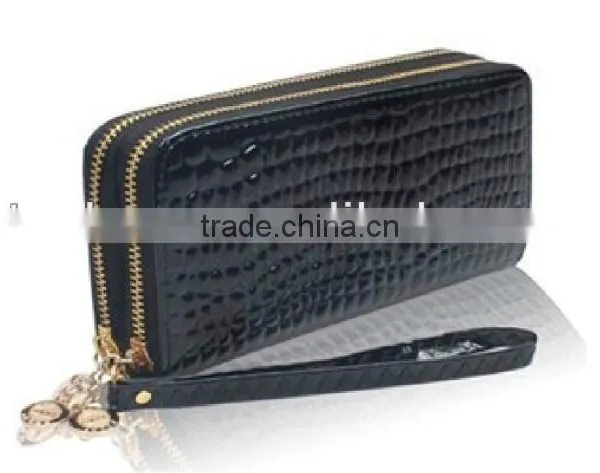 Ladies' Croco Fashion PU Leather Wallet photo-2
