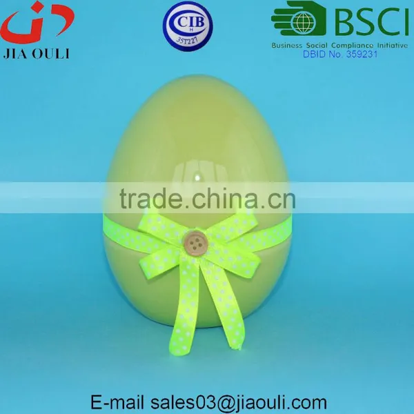 Easter Decorations Ceramic Spring Eggs With Ribbon Bowknot photo-5