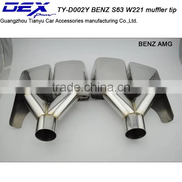 Tianyu DEX Auto Tuning SS304 B-enz Amg S63 W221 Exhaust Pipe Tail Tip photo-3