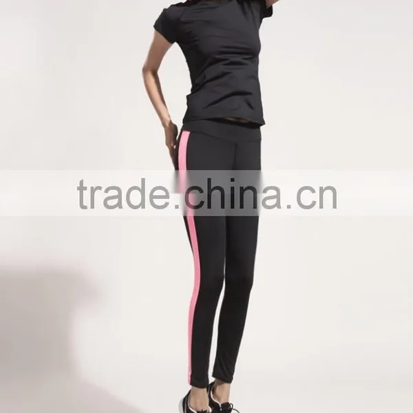 2016 Hot Sale Ladies Cheap Sport Dry Fit Soft Hand Feel Gym Pants photo-3