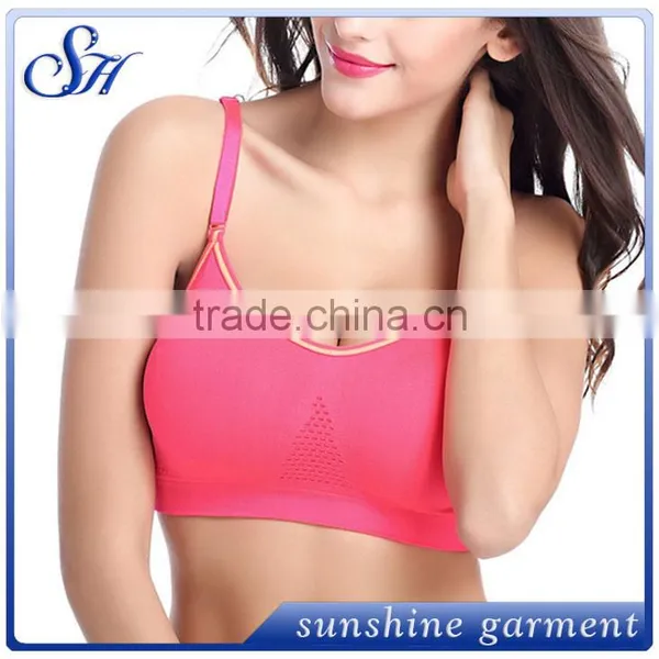 Customize Breathable and Quick Dry Gym Fitness Wear Seamless Bra Sports Bra for Women photo-6