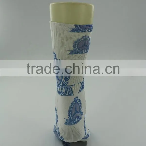White Thick Polyester Sublimation Printed Men Socks With Free Samples photo-3