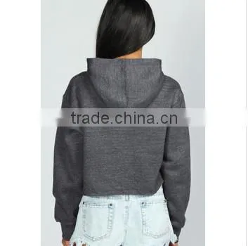 Sexy Crop Top Plain Women's Cheap Hoodies/sweatshirts photo-3