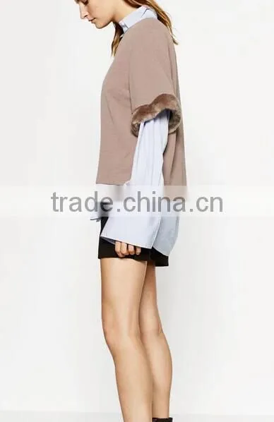 Runwaylover EY2379B New Style 2017 Ladies Elegant Pure Color Pullover Hoodie photo-3