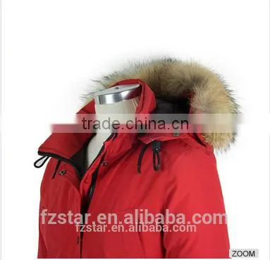 Customized High Quality Women Long Winter Outdoor Down Jacket Porn With Fur and Hood photo-4
