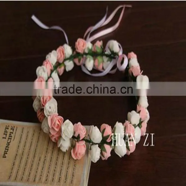 Wholesale Flower Bridal Headpiece Floral Halo Head Garland photo-3