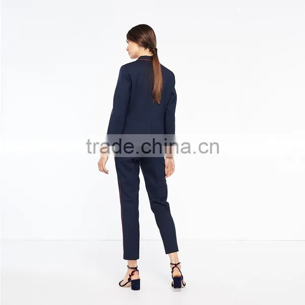 New Fashion Italian Collars Edging Trim Button Fasten Dot Print Jackets Womens photo-3